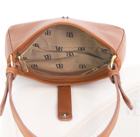 NATURAL LEATHER HANDBAG "ARIA"