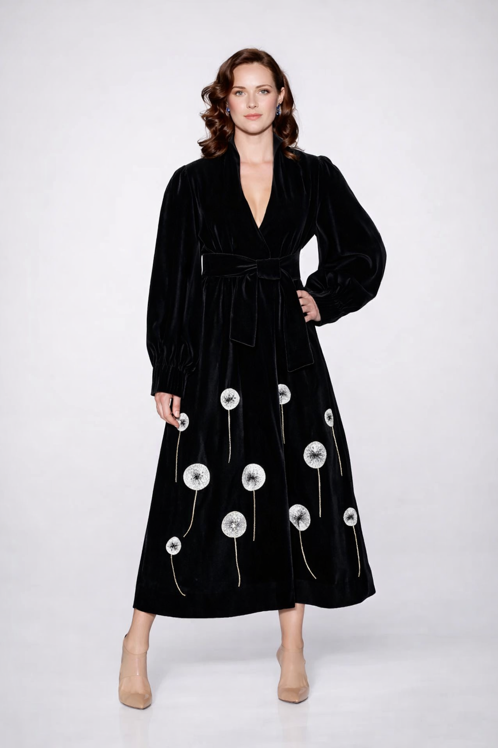 Trench Coat With Dandelions