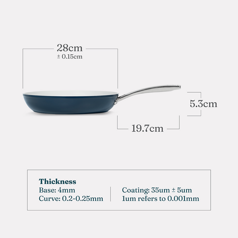 28cm Frying Pan - Cream