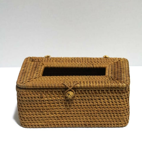 Susarts handwoven rattan tissue box