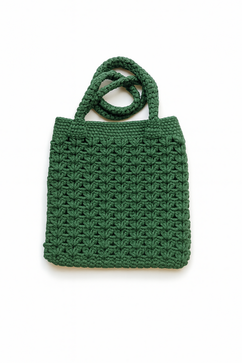 Crochet Tote Bag - Teal Wave