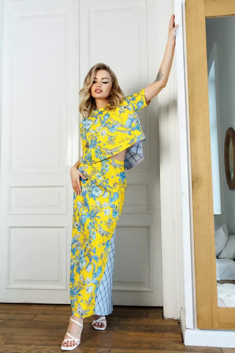 Yellow Combined Linen Set