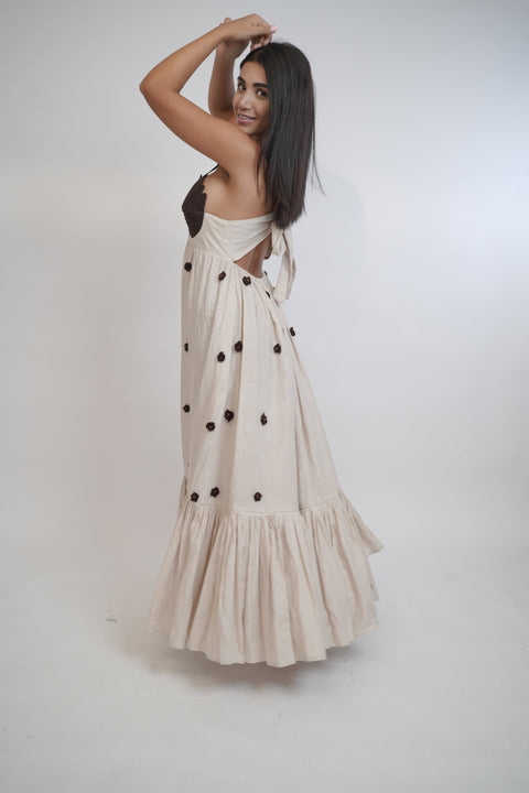 coco-beige-brown-linen-dress