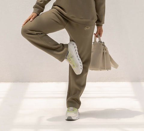 TheCloud9 Olive Green Straight-Leg Pants