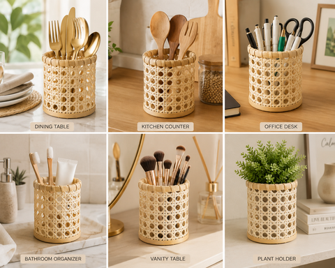 Rattan Pen Holder