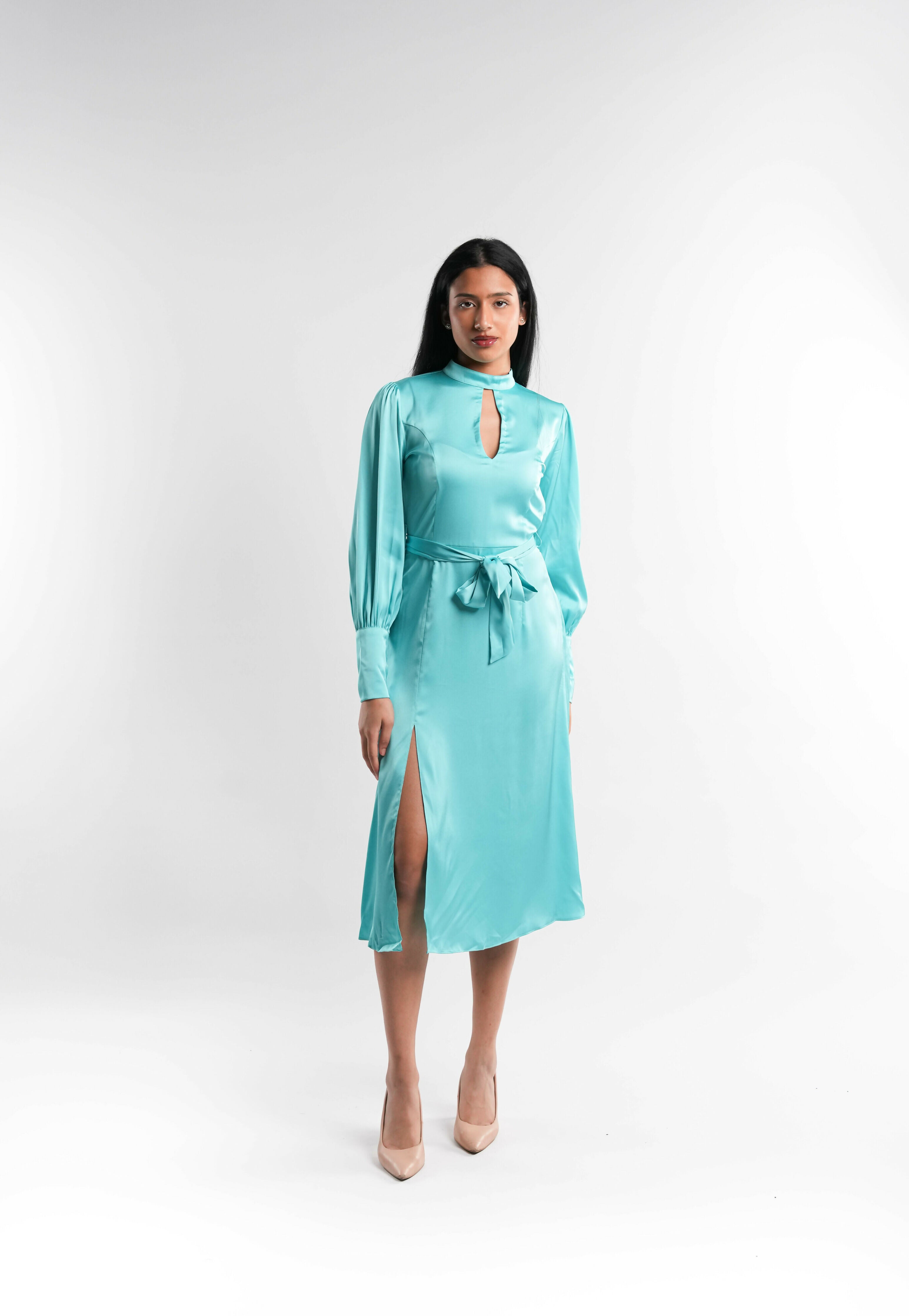 Tiffany Blue Silk Dress