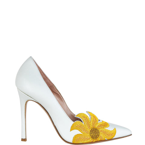 Sunflower in off-white high heels