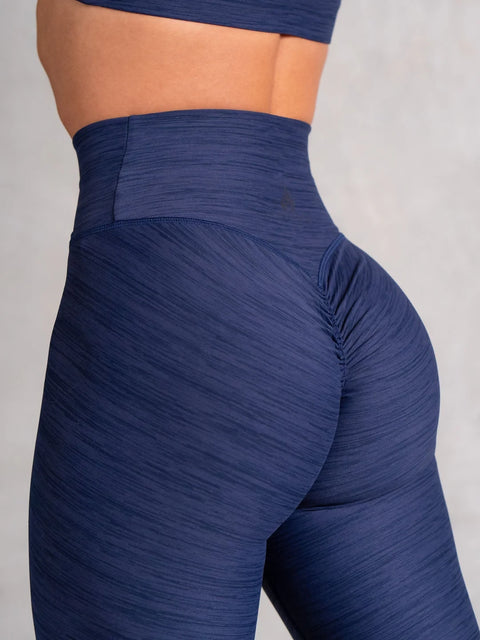 Ryderwear Icon Cross Over Scrunch Leggings Navy Marl