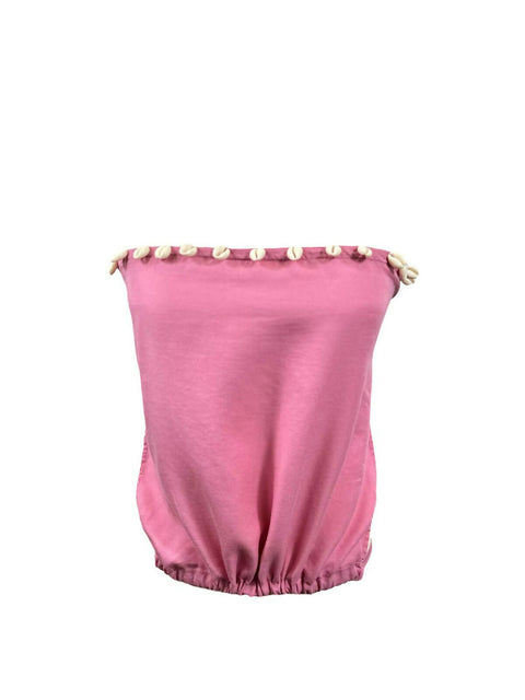 MY PEANUT Halter Cut Shell Embellished Top