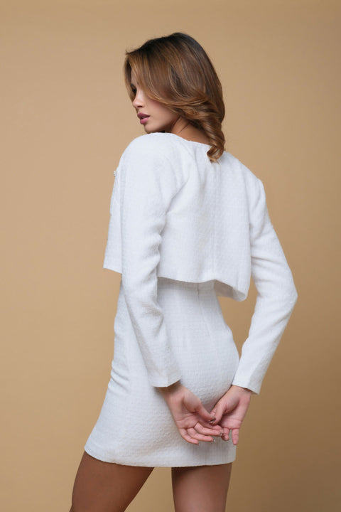 GracefulDresswithjacketTweedwhite