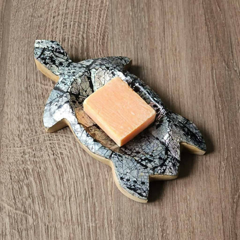 TURTLE SHELL INLAYSoap Dish