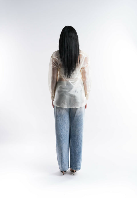 Yellow Organza Blouse