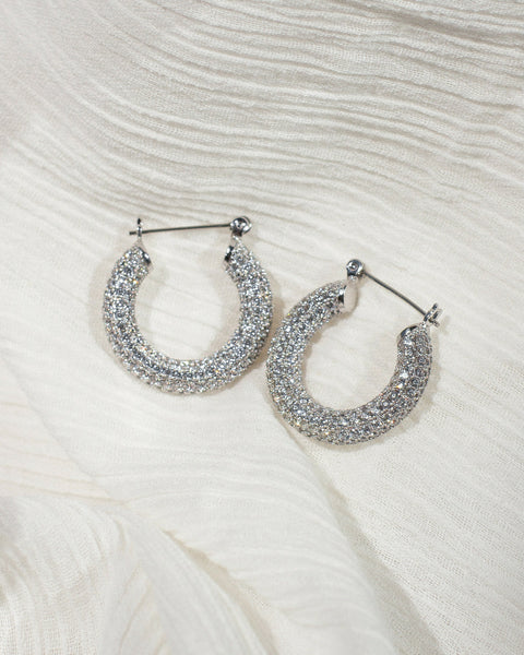 Pave Baby Amalfi Hoops