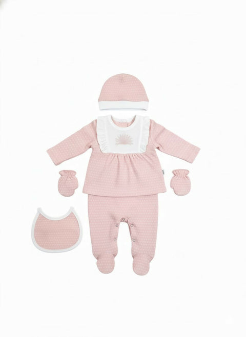 MAISON BEBE Mine Newborn Set in Pink