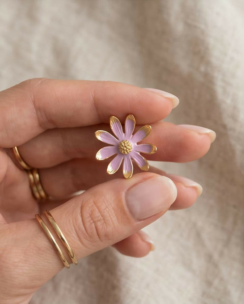 Cosmos purple Handmade Earrings