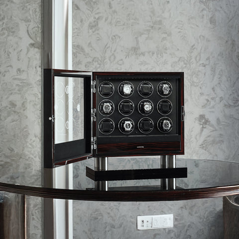 Enigma 12 Horizon Fingerprint Ebony – Watch Winder