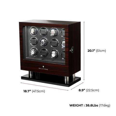 Enigma 12 Horizon Fingerprint Ebony – Watch Winder