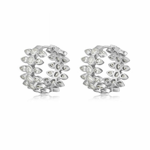 Florette Hoops- Silver