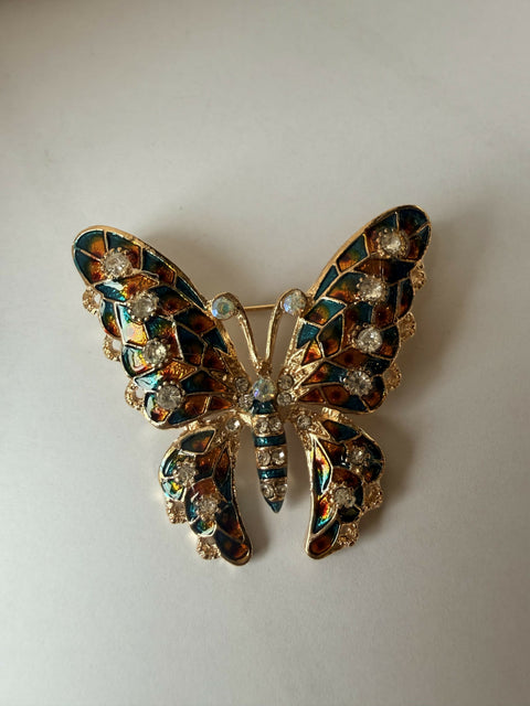 BRONZE FLUTTER BROOCH- PIN