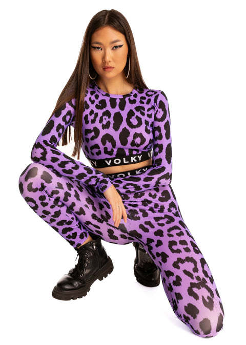 Leopard Sport Set in Purple