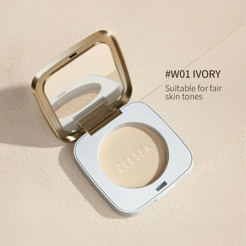 ZEESEA Soft Velvet Pressed Powder 01- Pearl white