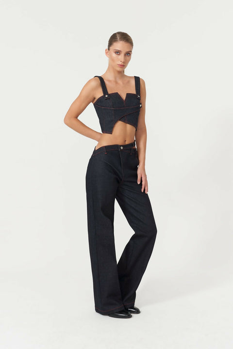 Davidson Asymmetric Belt Pants