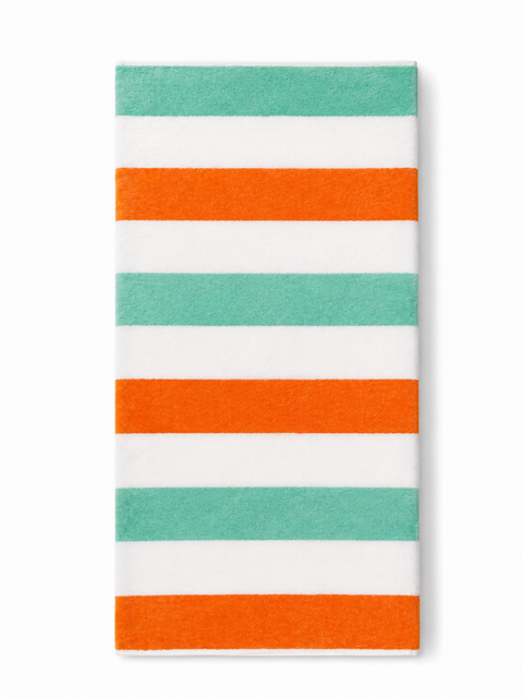 Sunset Mint Cotton Beach Towel