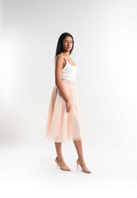 Peach Tulle Skirt