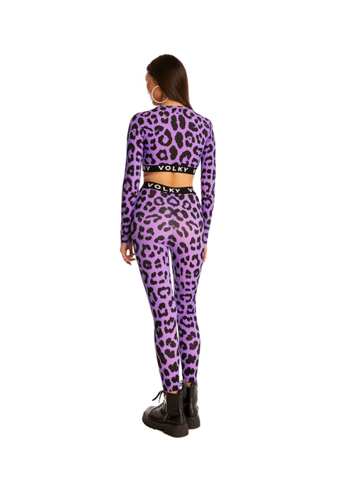 Leopard Sport Set in Purple