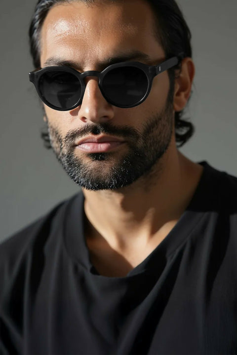 G 04 Black Frame with Black Lenses Acetate Eyewear