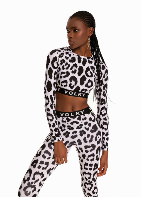 Leopard Sport Set in White