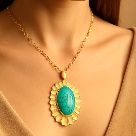 Sunburst Turquoise Necklace