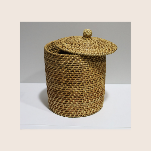 Meadow Nest Handwoven Basket with cover