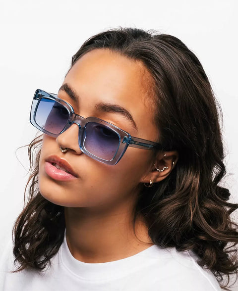 Anna Transparrent Blue Sunglasses