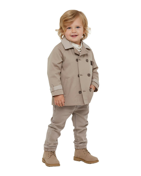 BOMBILI Boys 3-piece set (shirt,sweat,pants) - Camel