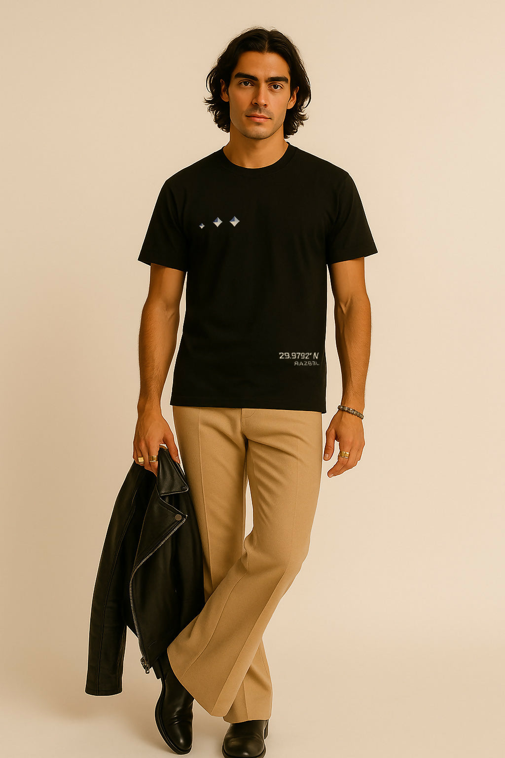 LUX GRID 29.9792° Embroidery T-Shirt