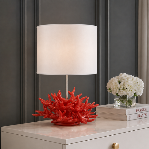 Red Coral Reefs Table Lamp