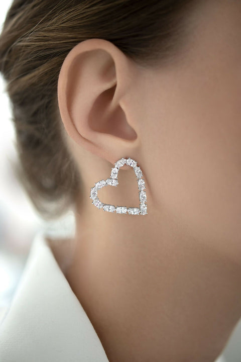 ﻿Big Heart Earrings