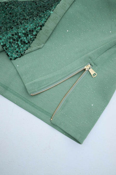 Crisanta Hoodie Set “Sparkle Green”