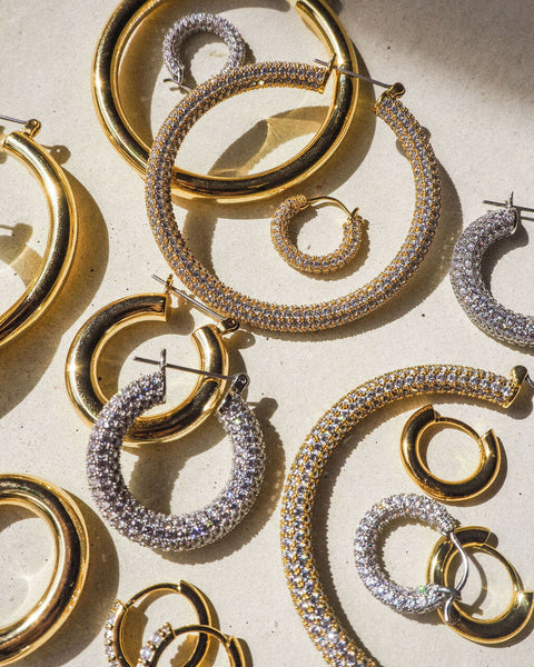 Pave Baby Amalfi Hoops