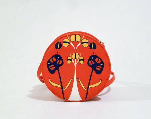 Dahlia The Round Bag - Red