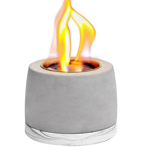 Indoor Outdoor Table Top Fire Pit, Portable, Gray, Stainless Steel Firebox, Smoke-less, Safe Burning