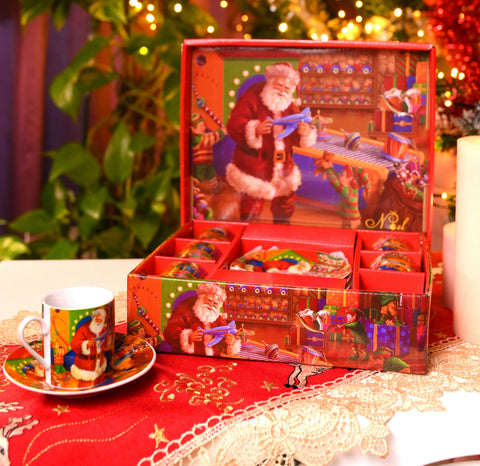 Festive Charm Handmade/Hand painted porcelain coffee set