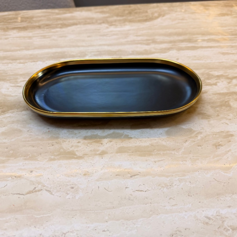 Black Oval Serving Plate