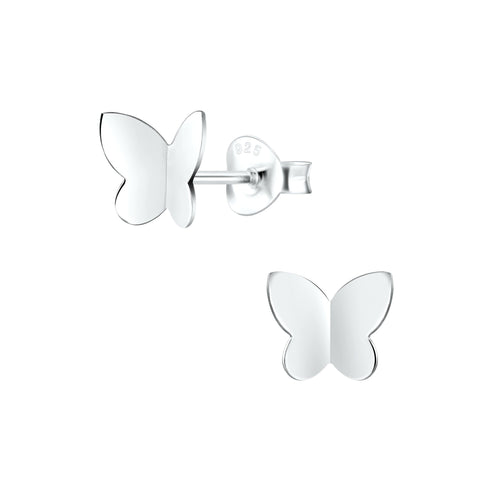 Silver Butterfly Stud Earrings