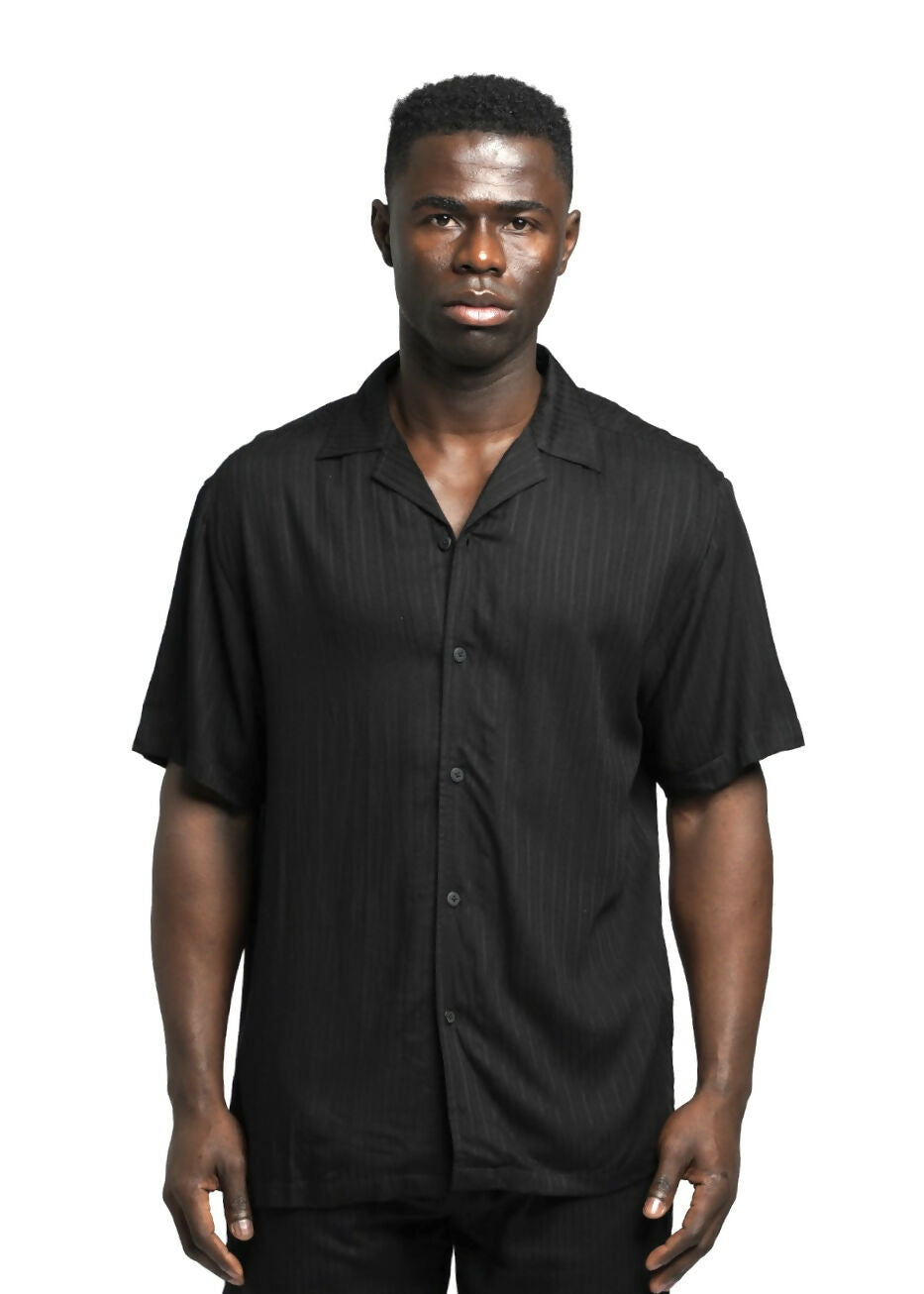 SS Black Jacquard Shirt