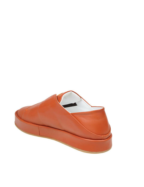 Terra Leather Sneakers in Orange