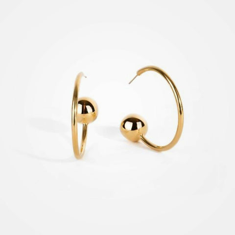 Susarts handmade 22k gold plated Hoop Earings