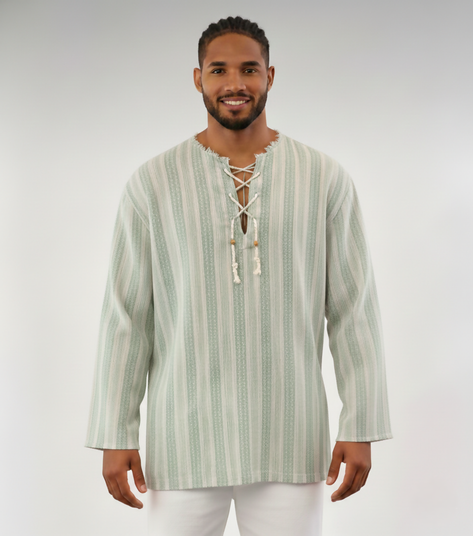 Riyah Boho Shirt - Green