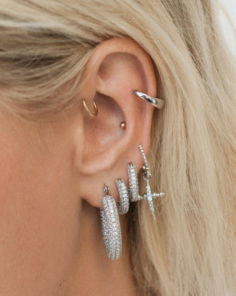 Pave Baby Amalfi Hoops